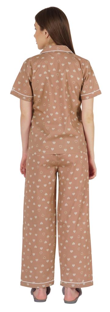 Inkmeso Women  s Classic Short Sleeve Shirt and Pajama Pants Loungewear 2 Pc PJ Sleep