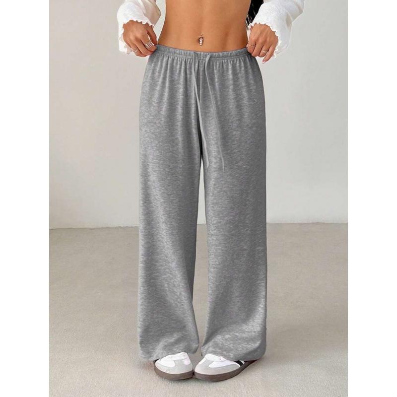 

New 2025 Autumn Winter Lightweight Sports Pants Women s Straight Fitness Casual Pants with Pockets S сірий колір