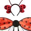 Bee Ladybug Wing Set with Headband Organza Costume Accessories for Kids Adults Dress-Up Party Decor for Performances Holiday Events