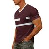 Men's Casual V-Neck Raglan Short-Sleeve Top