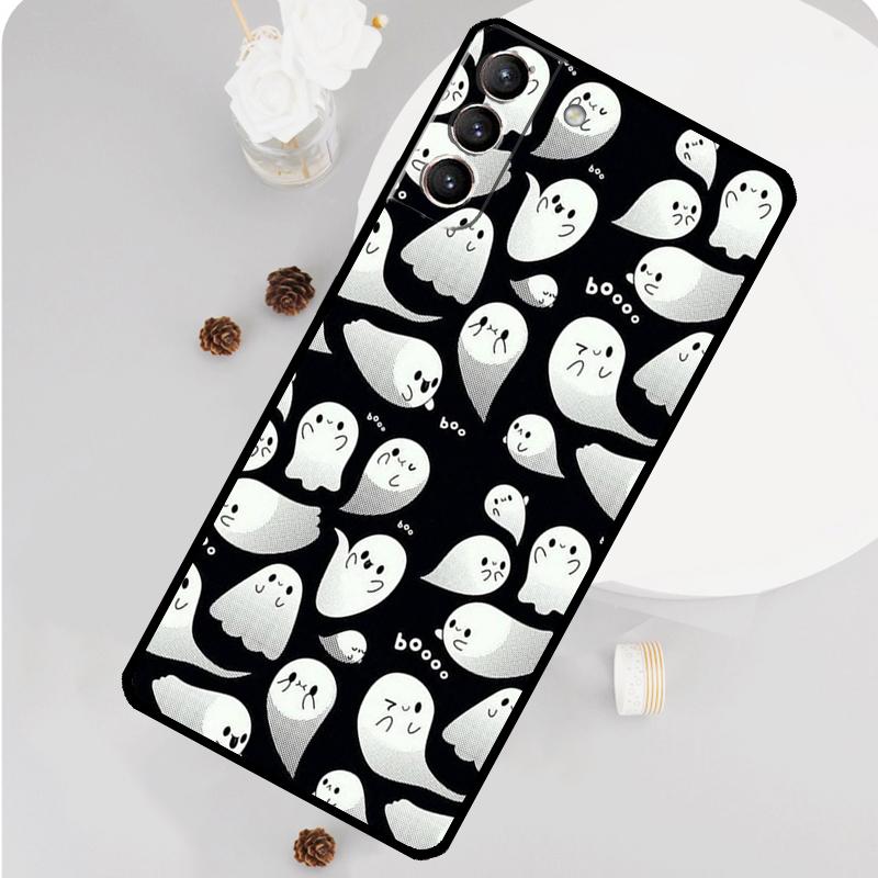 Cute Halloween Ghost Bat Phone Case For Samsung Galaxy S26 S23 Ultra S20 S21 S22 S24 S25 Plus S10 S25 FE Funda Cover