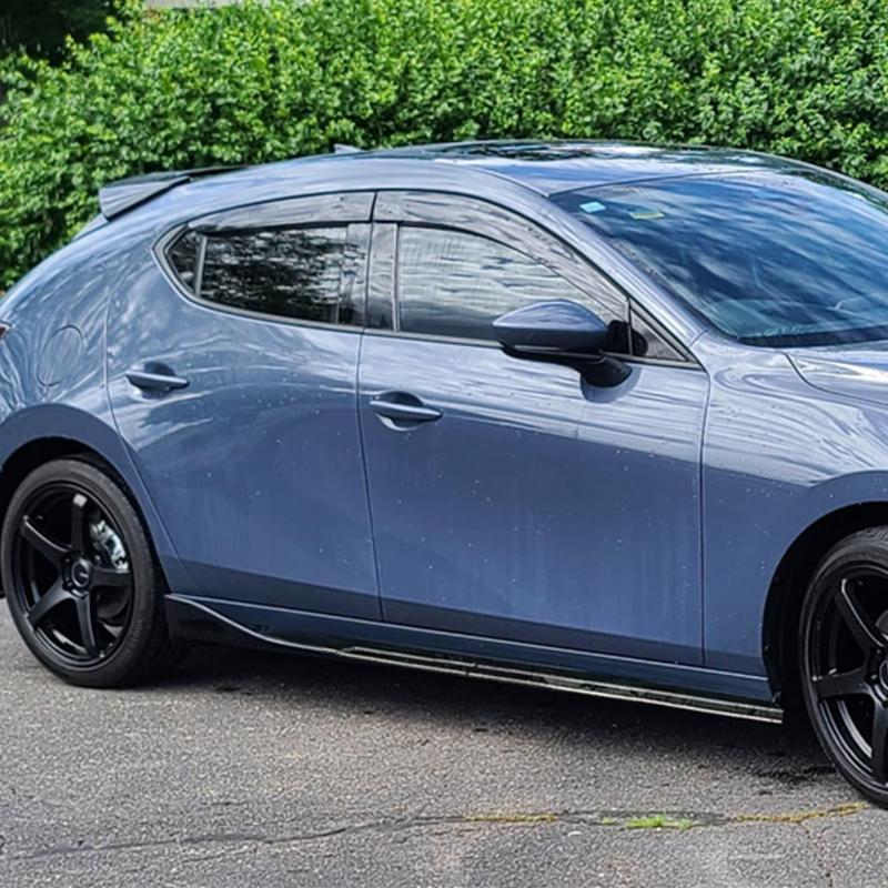 BDO1 For Mazda3 MK4 Sedan Diffusers Accessories 2019+ Side Skirts Extension Rocker Panels Lip Bumper ABS 8pcs Glossy Black