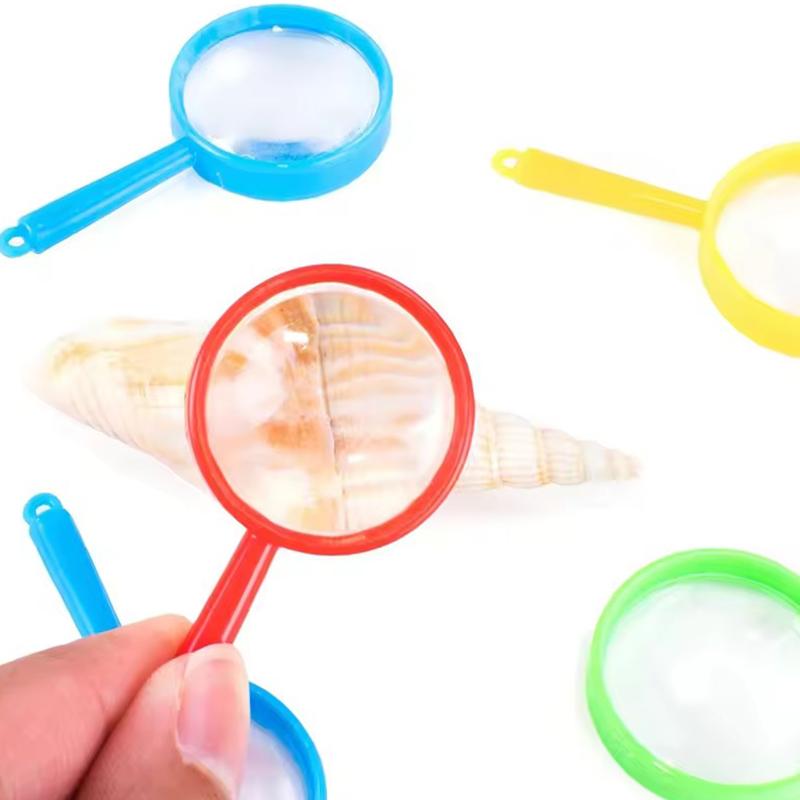 10/20 Stück Bunte Mini-Lupe aus Kunststoff Kreativ Tragbare Hand-Lesehilfen Insektenbeobachtungs-Requisiten Schulklassen-Belohnungen ZYF