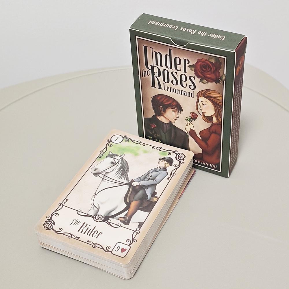 Under The Roses Lenormand Deck A Charming 40-card Petit Lenormand Deck Presented with Delicate Sepia- Toned Illustrations 9*6cm