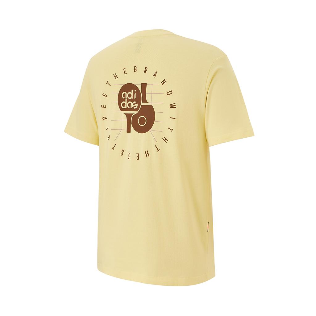 Adidas Comfortable Fashion Round Neck Pullover Short Sleeve T-Shirt Men Tops Yellow JL9651