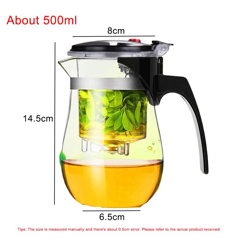 Hoge kwaliteit hittebestendige glazen theepot Chinees theeservies kung fu theeservies Puer ketel koffie glazen pot Handige kantoortheepot