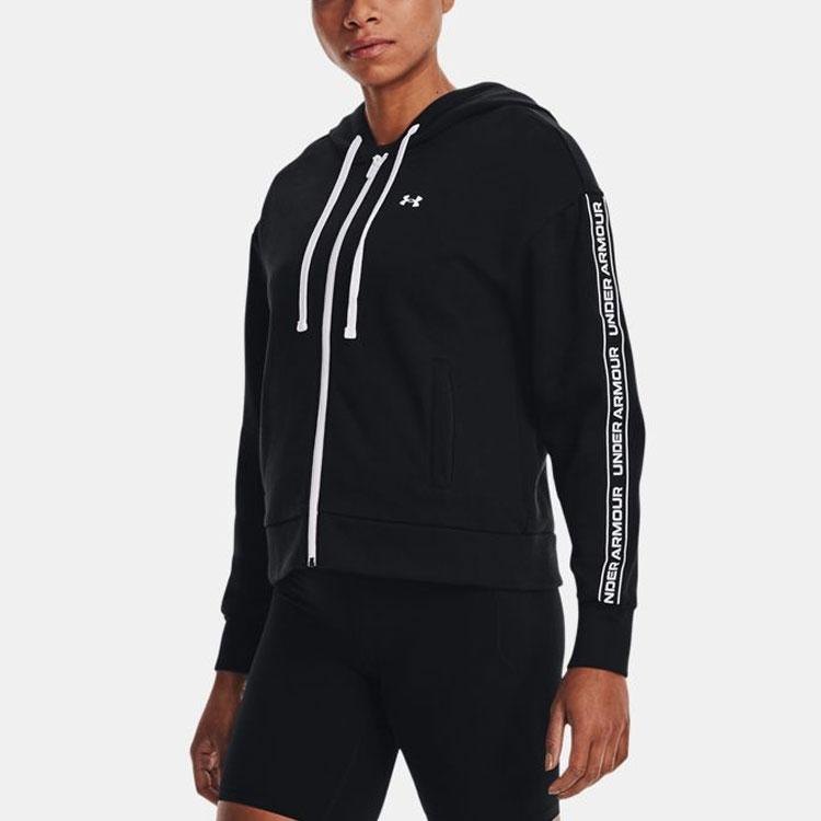 Under Armour Dámska tréningová bunda s kapucňou na zips Čierne bundy 1366955-001