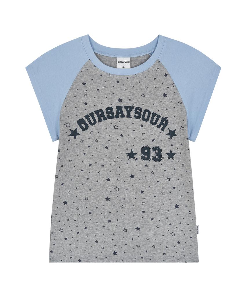 Awoseiawo 93 Star Vintage Raglan Short Sleeve Tee Melange