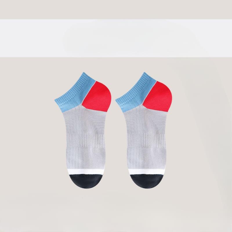 

Мужские носки, Летние носки из чистого хлопка, Полностью хлопковые, Антизапах, Влаговпитывающие и Антизапах, Мужские летние спортивные носки с низким верхом 1 pair серый