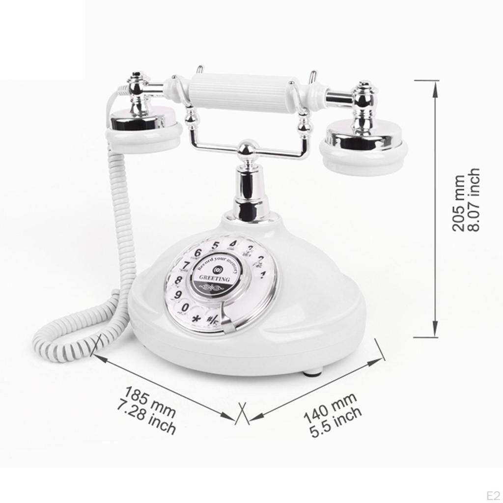 Desk Telephone Model Classic Rotary Dial Ornament Landline Phone for Birthday Special