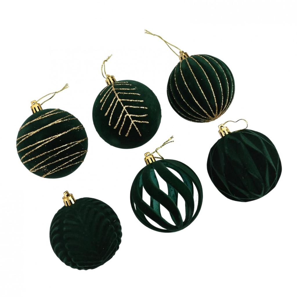 Enhance Your Party 6PCS 8cm Christmas Ball Ornaments for Tree Decoration