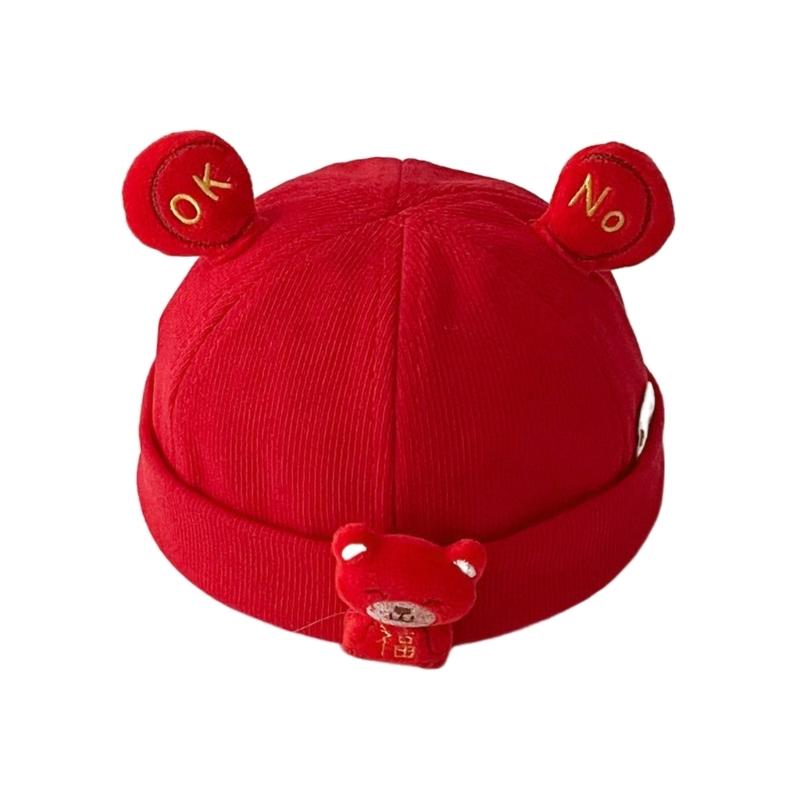 2023 Cute Hat Soft Baby Bonnet Cap Red Themed Hat Warm Hat Beanie Cap for Baby Toddler Newborn Kid Child Breathable Hat