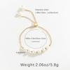 Golden Freshwater Pearl Adjustable Bracelet Copper Chain Beaded Wrist Jewelry for Women