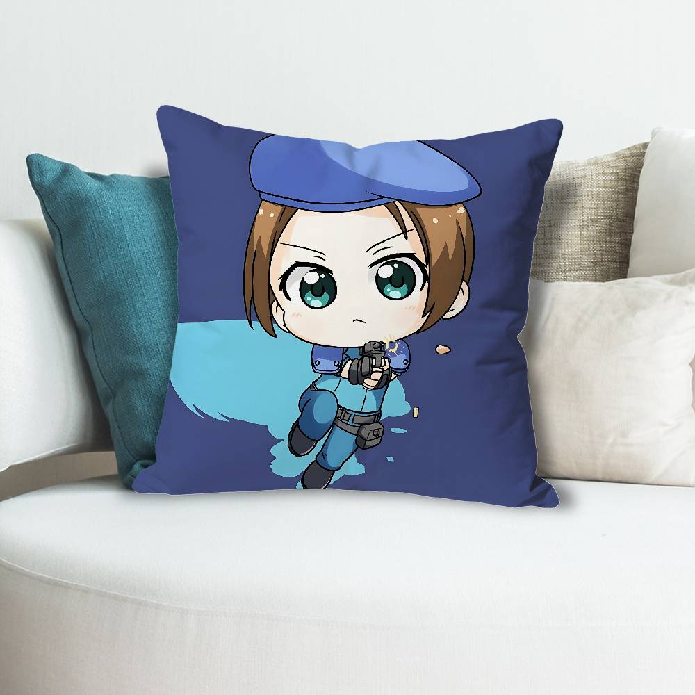 Jill Valentine R-Resident E-Evil Throw Pillow Case Decoration Bed Custom Square Pillowcase Pad Cover