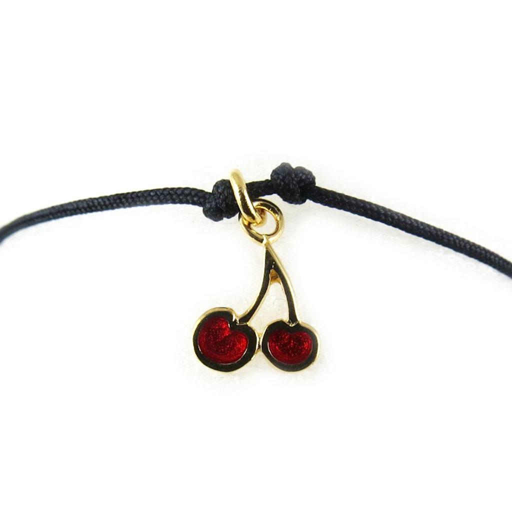 Les Trésors De Lily [K9641] - Red 'Cerise' Gold-plated Bracelet