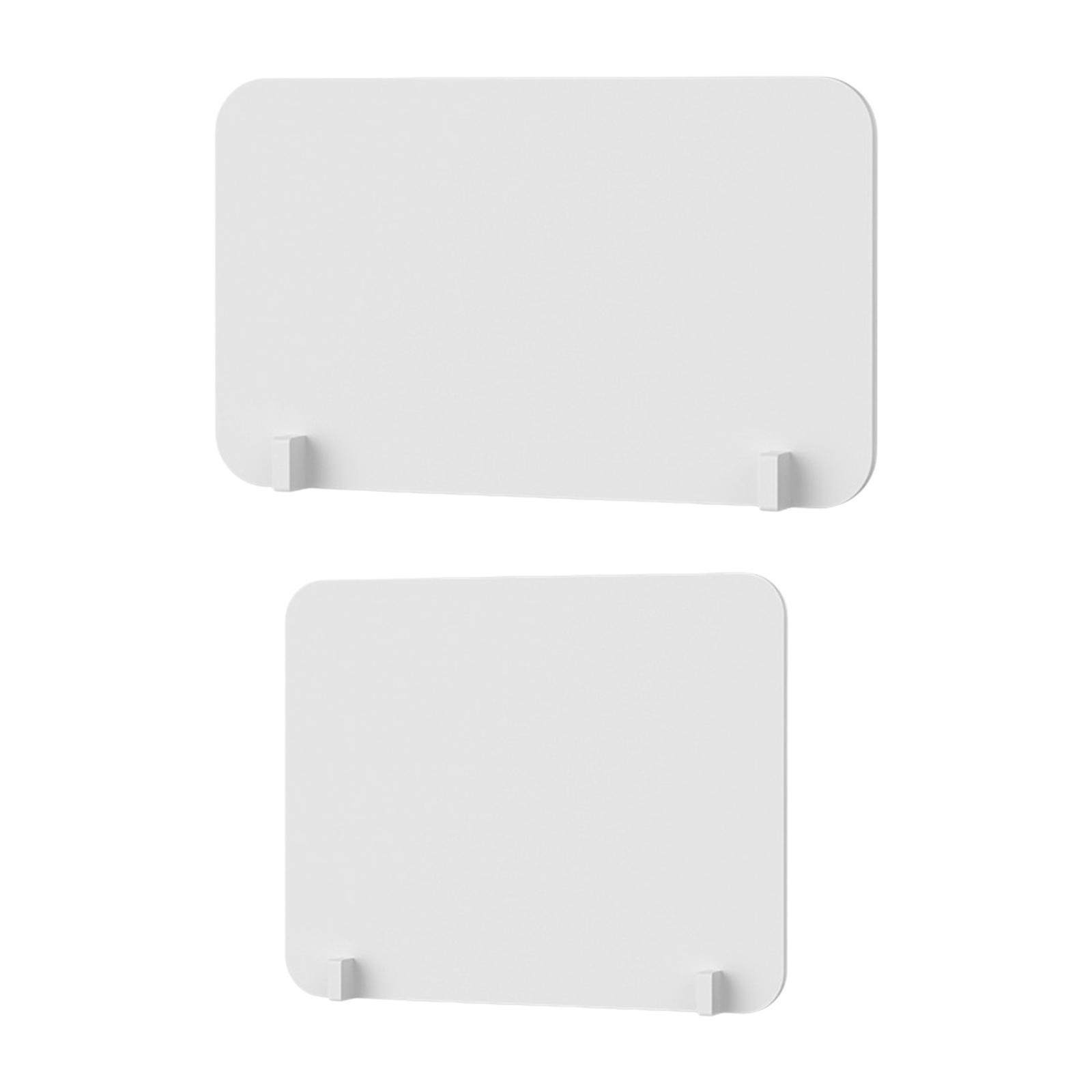 

PVC Desktop Partition Panel Board Guard Shield Barrier White Shatter Resistant 30cmx50cm