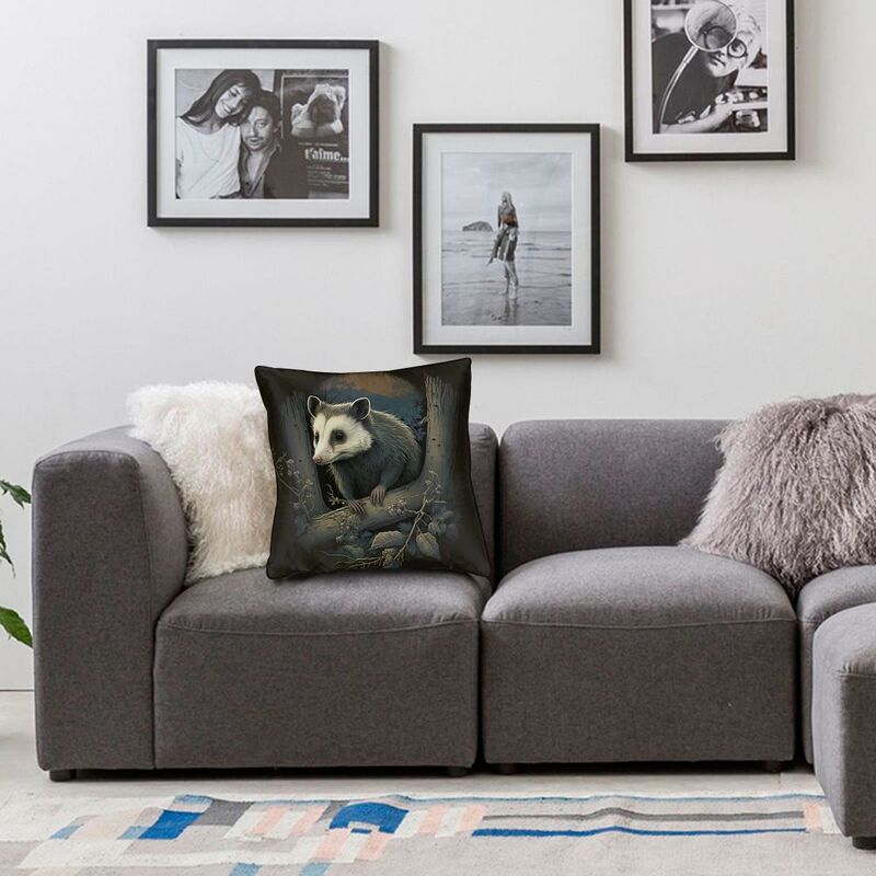 The Hungry Opossum Cushion Cover Two Side Printing Animal Pet Throw Pillow Case For Living Room Cool Pillowcase Home Decor
