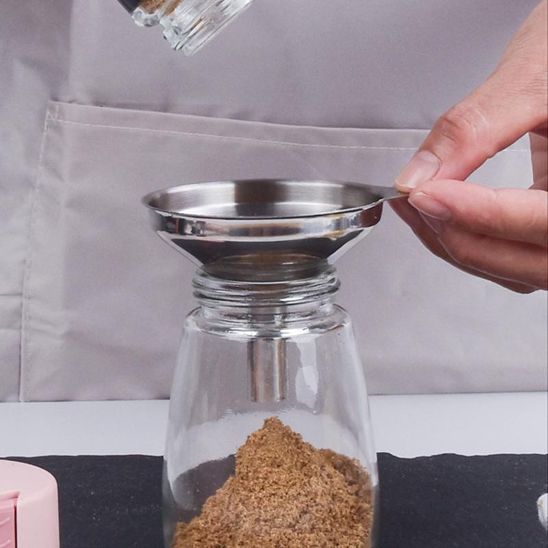 Stainless Steel Kitchen Funnels Set Food Grade Metal Funnels For Filling Bottles Small Funnels For Essential Oil Spices