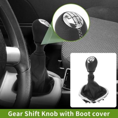 6 Speed Gear Shift Knob W Cover for Fiat Talento 2016- Plastic Faux Leather