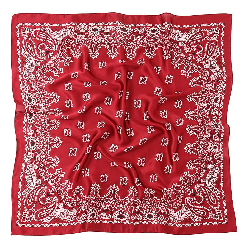 70cm Bohemian Print Bandanas Paisley Pattern Headbands Fashion Hip Hop Square Scarf Unisex Outdoor Riding Headband Handkerchief