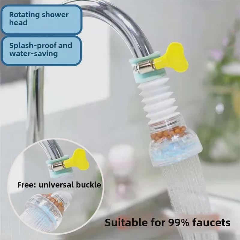 Beliebter wassersparender Wasserhahnfilter von Douyin mit Spritzschutz und einziehbarem Reiniger aus medizinischem Stein