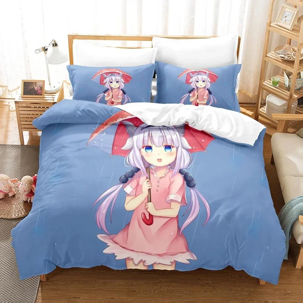 Comforter 3D Print Miss Kobayashis Dragon Maid Bedding Set Bedroom Soft Modern S Comefortable