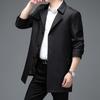 Herren mittellange Windjacke Frühling und Herbst mittleren Alters Business Casual Reversmantel Kader Beamtenjacke