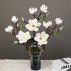 EVA Magnolia Artificial Flower for Living Room/Dining Table Decor - Single Stem, Multi-Head Floral Ornament
