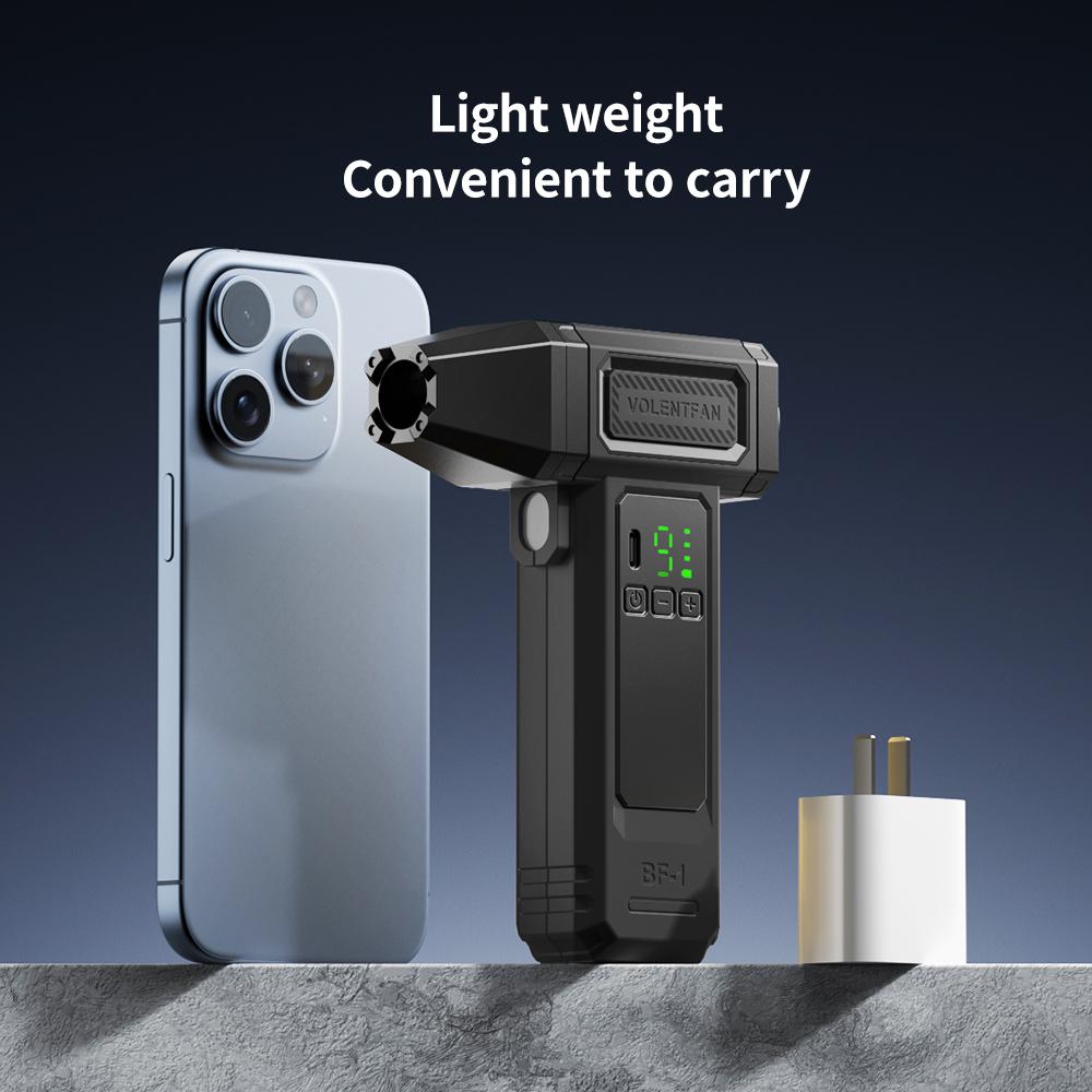 300000RPM Turbo Fan Powerful Air Blower Portable Wireless Dust Cleaner 8000mAh TypeC Charging Brushless Jet Blower LED lighting