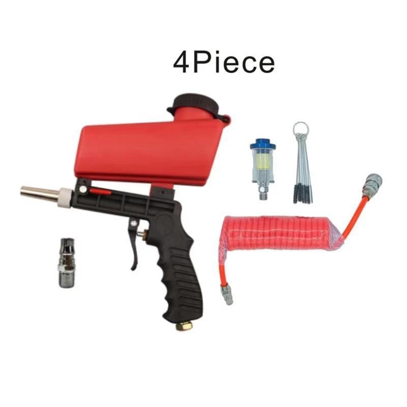 Gravitys Pneumatic Sandblasting Guns Sand Blasters Kit with Adjustable Pressure for DIY Projects and Surfaces Cleaning