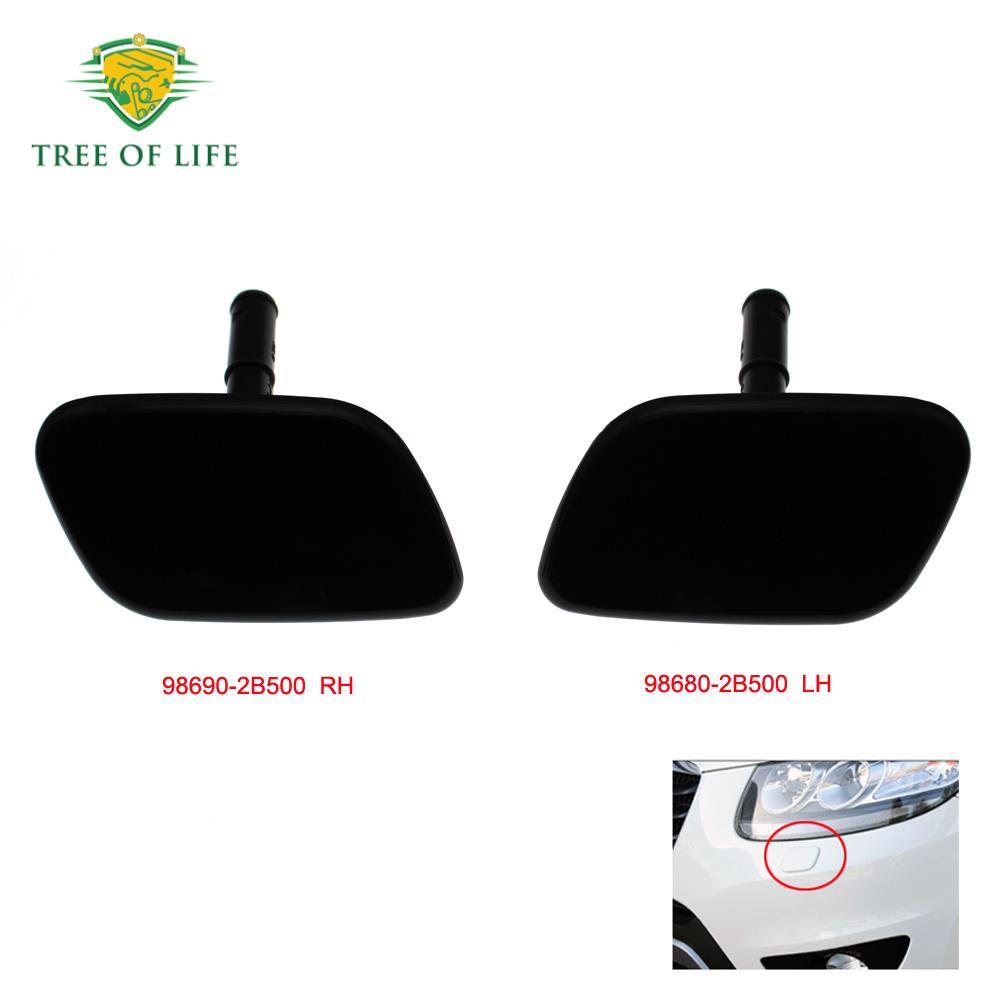 For Hyundai Santa Fe MKII 2009 2010 2011 2012 Right Left Front Bumper Headlight Headlamp Washer Nozzle Cover Jet Cap