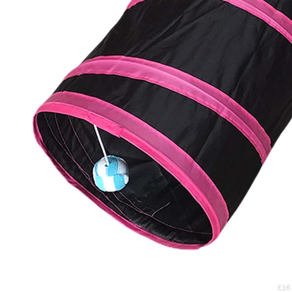 Cat Tunnel Foldable Passage with Play Ball Activity Center Puzzle Toys