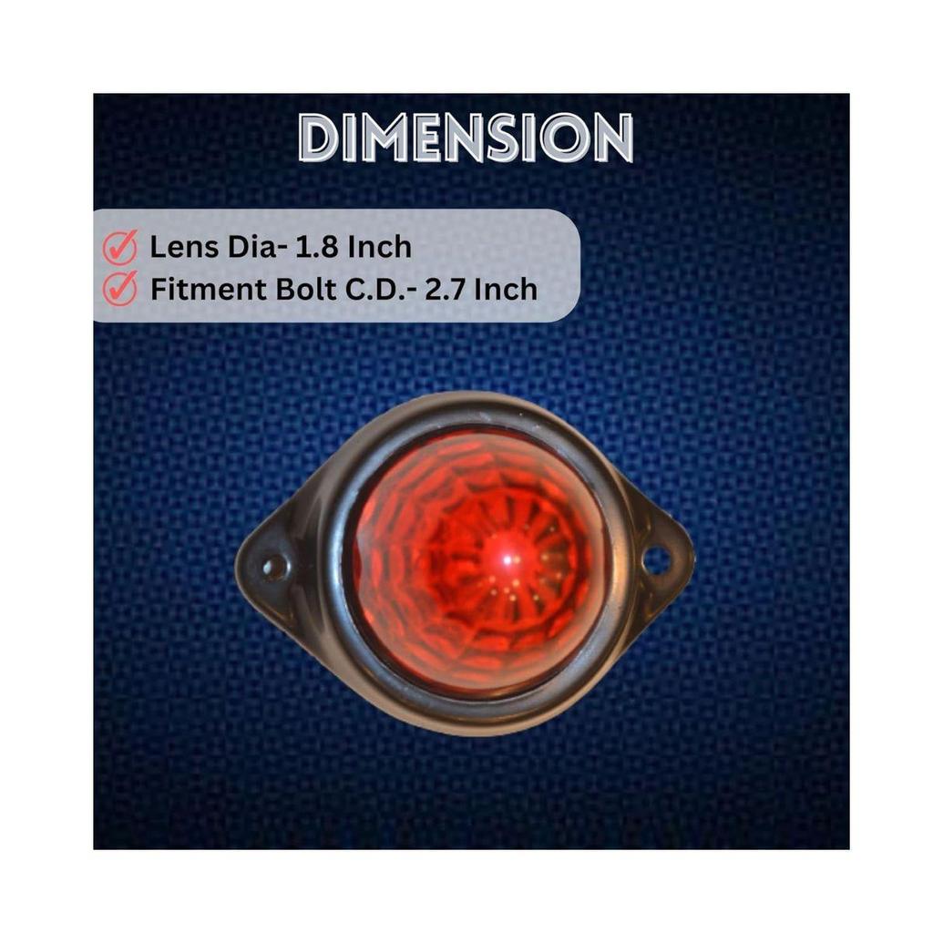 2PCS Red LED Side Marker Lights 12V/24V Trailer Lights – Truck / RV / Camper Van / Semi Truck / Boat / Motorcycle Tail Marker Lamps (Universal Fit)