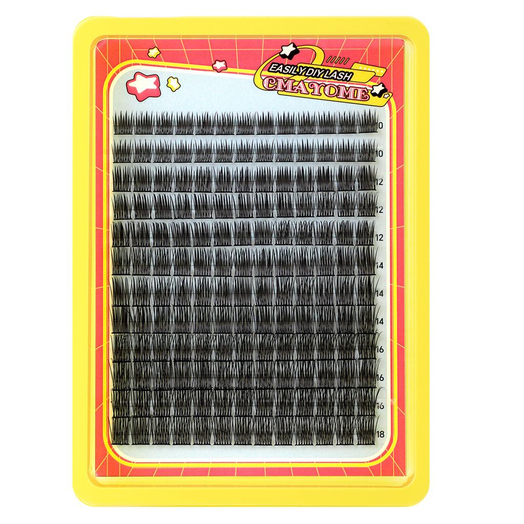 Natural Thick C-Song Single Cluster False Eyelashes 10-18Mmdiy Segmented Multi-Hair Eyelashes