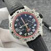 2025 Century BN Men's Quartz Chronograph Watch with Leather Strap and Euro Gear Ring Rubber Wristband