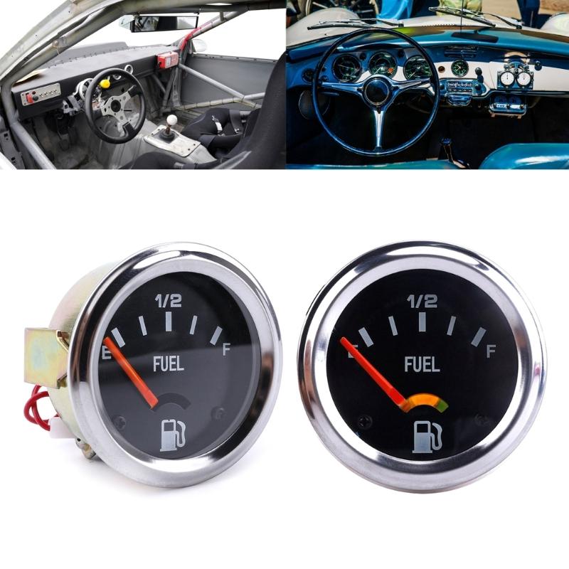 12V Mechanical Fuel Gauge Indicators with Scratch Resistant Face for Daily Driving, Auto Tuning, Vehicle Customization