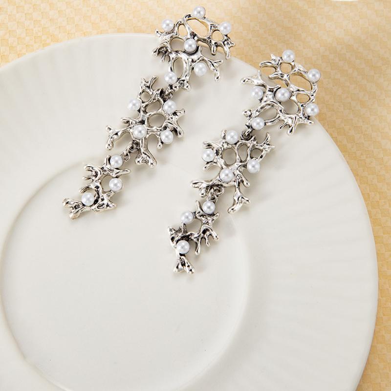 

Модні висячі сережки для жіночих прикрас срібний