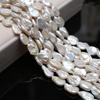 Boho Handmade Teardrop-shaped Pearl 10×15mm, White Natural Freshwater Pearls Beads for Jewelry Making DIY Necklace Accessories, Mother's Day Gift 36cm