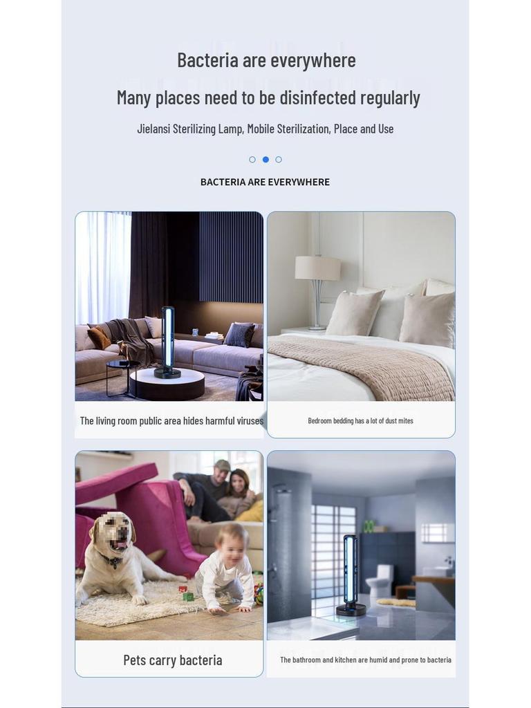 Indoor Mobile Ultraviolet Ozone Lamp