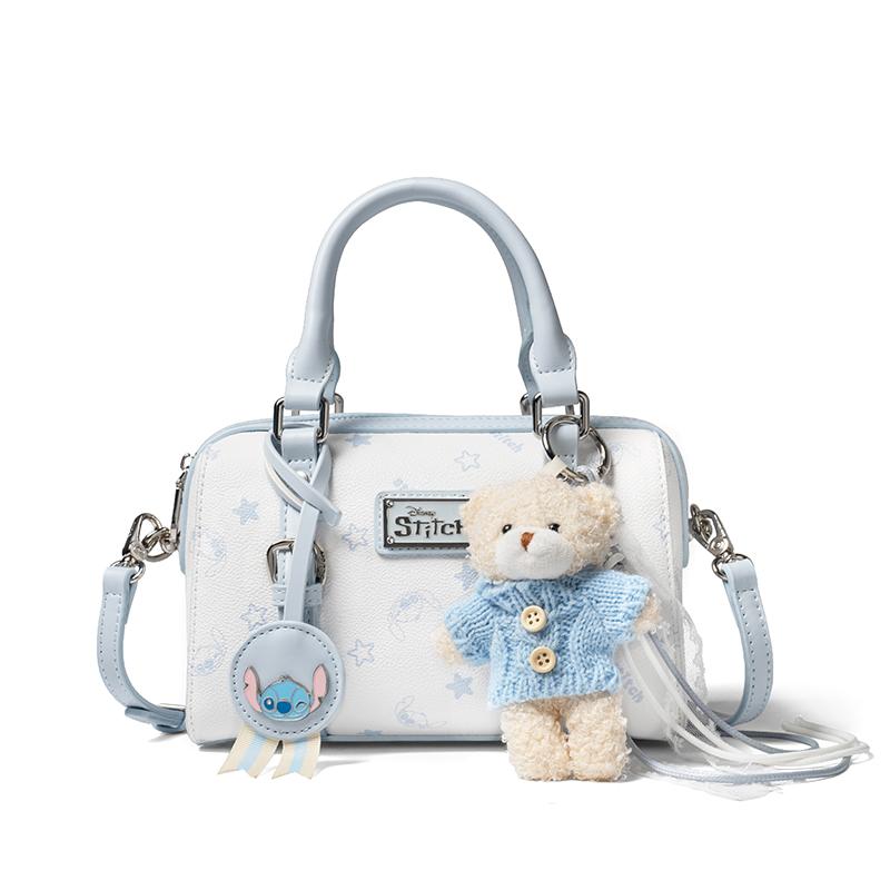 New Disney PVC Boston Bag, Crossbody, One Shoulder, Handbag Women's Blue BMK-72769