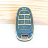 6 Knoppen Shell Fob Auto Sleutelhoes Cover Voor Hyundai Ioniq 5 Solaris Nexo Nx4 Sonata Hybrid Nieuwe Grand Santa Fe Tucson