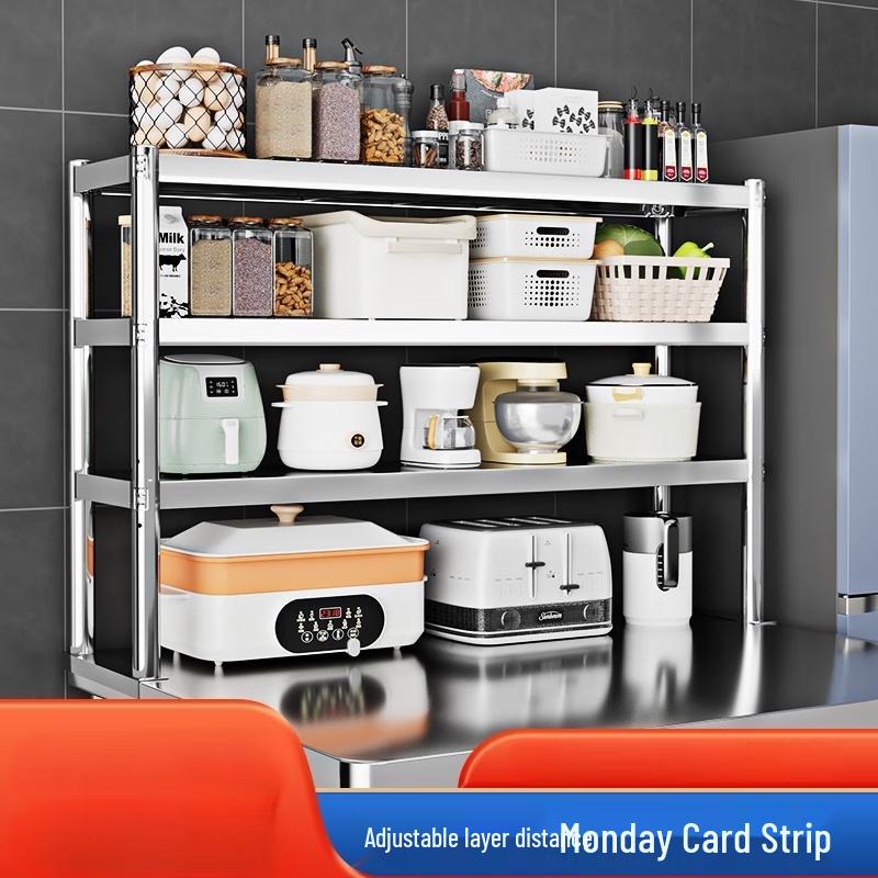 304 Stainless Steel 2-Tier Countertop Storage Shelf