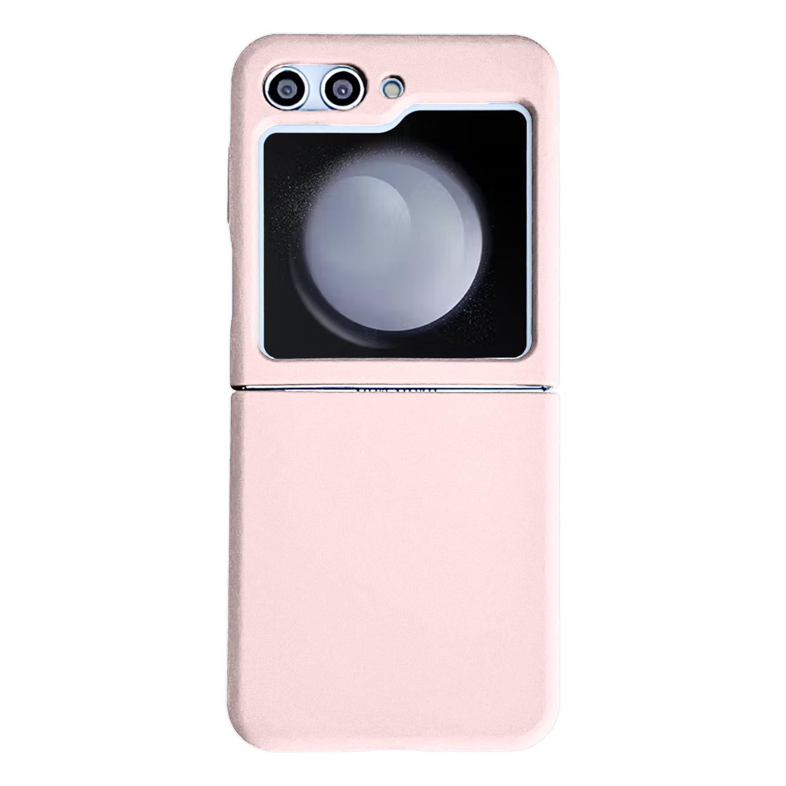 

Silicone Phone Case for Samsung Galaxy Z Flip5 5G,Anti-scratch Protective Folding Phone Cover Pink