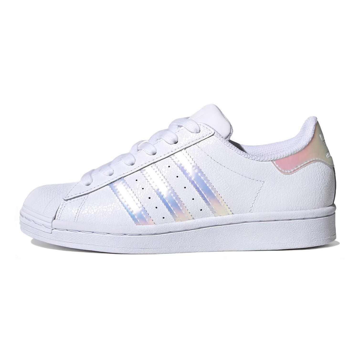 Adidas Originals SUPERSTAR J Low top Kids  Skateboarding Shoes White Laser Teenagers FW0813 36⅔