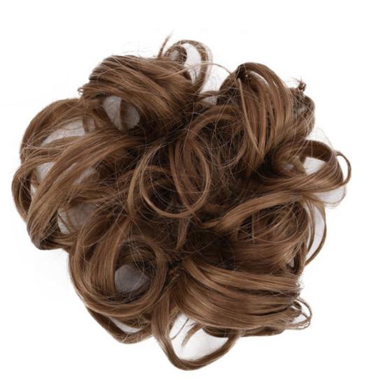 

Женские волосы наращивание пучка волнистые вьющиеся шиньоны парик грязный пончик шиньон