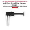 Multi-Function Measuring Tool Silver Black Brake Disc Thickness Tool Engraved Scale Markings Automotive Testing