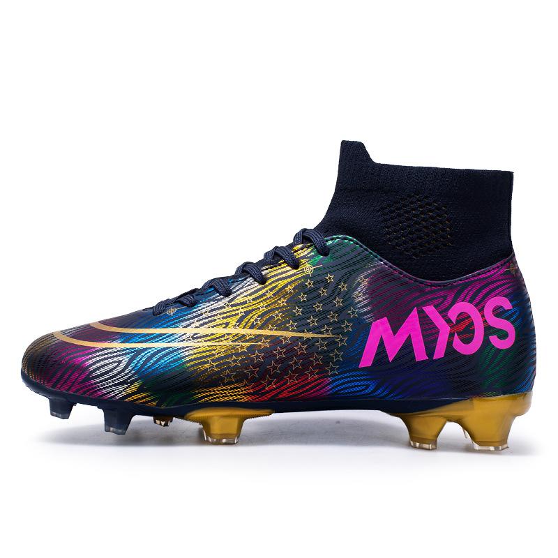 High-top Football Shoes Men's and Women's Professional Long-nail Sneakers Broken-nail Football Training Shoes