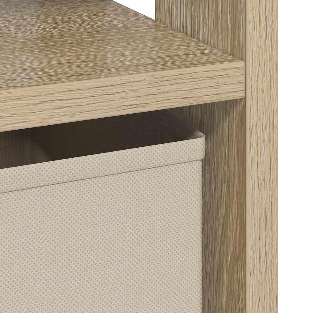 Nightstand Set of 2 Sonoma Oak Finish 41 x 40 x 45 cm Engineered Wood