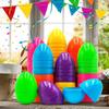 50pcs Fillable Easter Eggs Plastic Empty Eggs Easter Holiday Decoration 2025 DIY Kids Easter Basket Gift Box for Filling Snacks