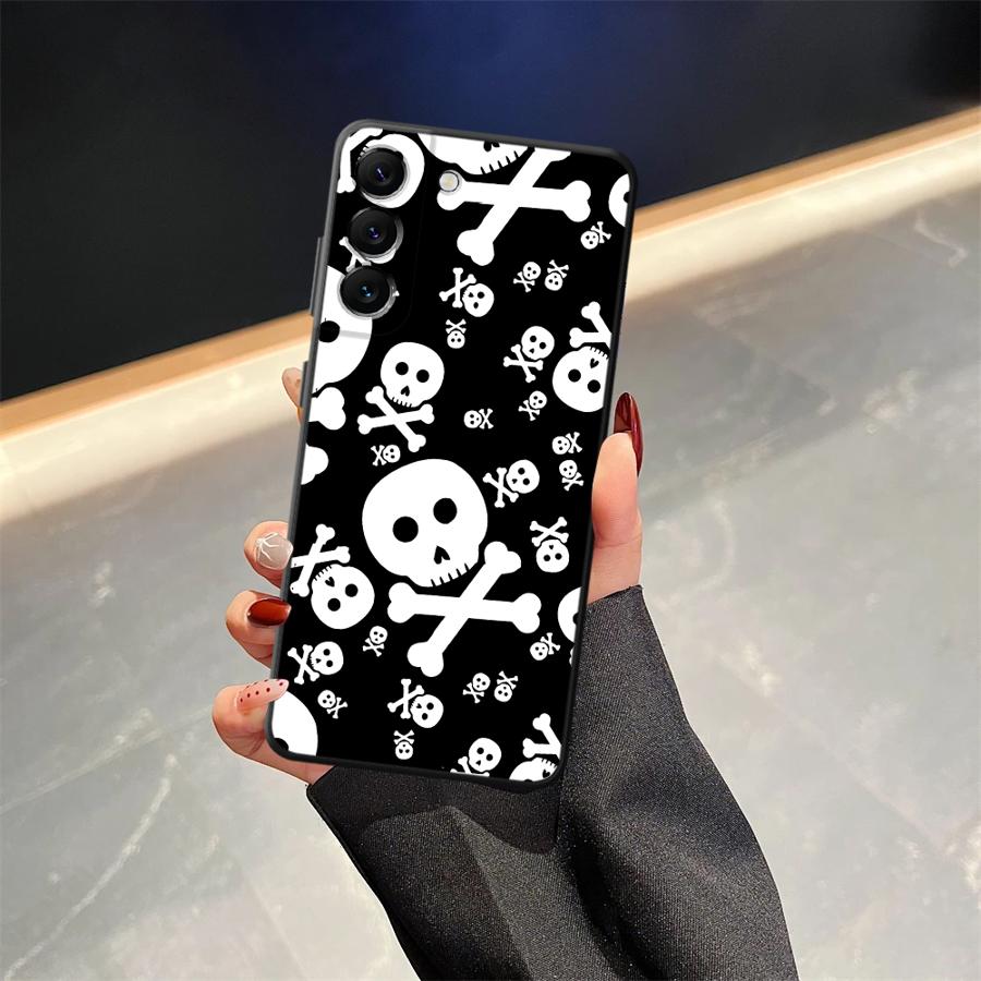 Skull Skeleton Bone Case for Samsung Galaxy A73 A51 A22 A53 A35 A23 A24 A55 A41 A32 A52 A36 A26 A72 A25 A71 Punk Phone Cover
